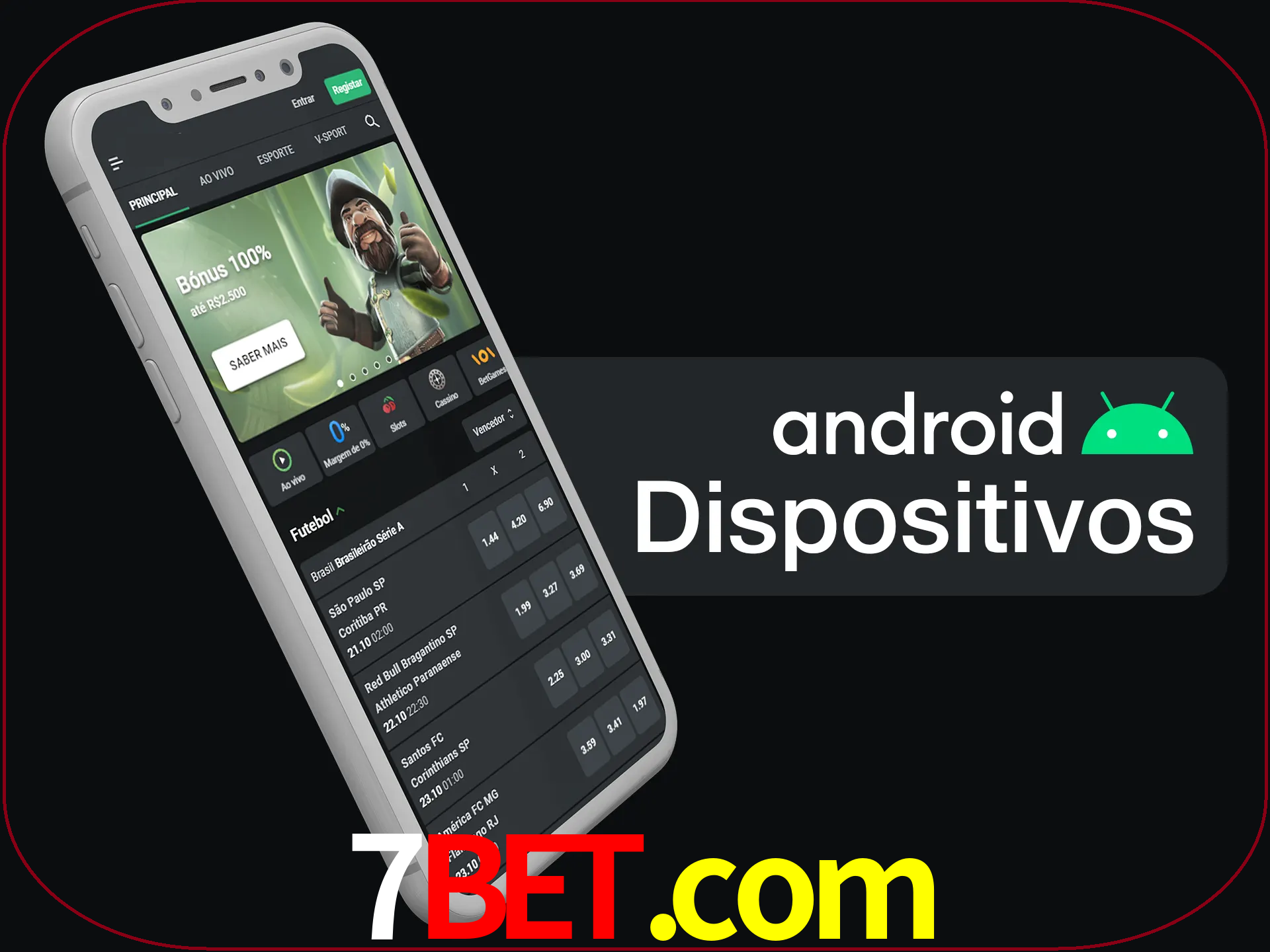 O aplicativo suporta a maioria de todos os dispositivos Android.