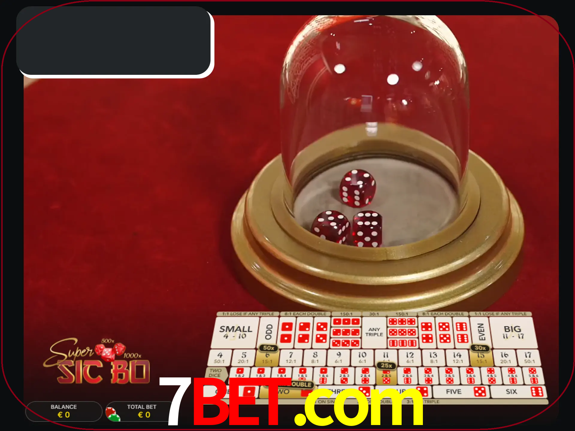 Deixe os dados ao seu lado nos jogos da Sic Bo.