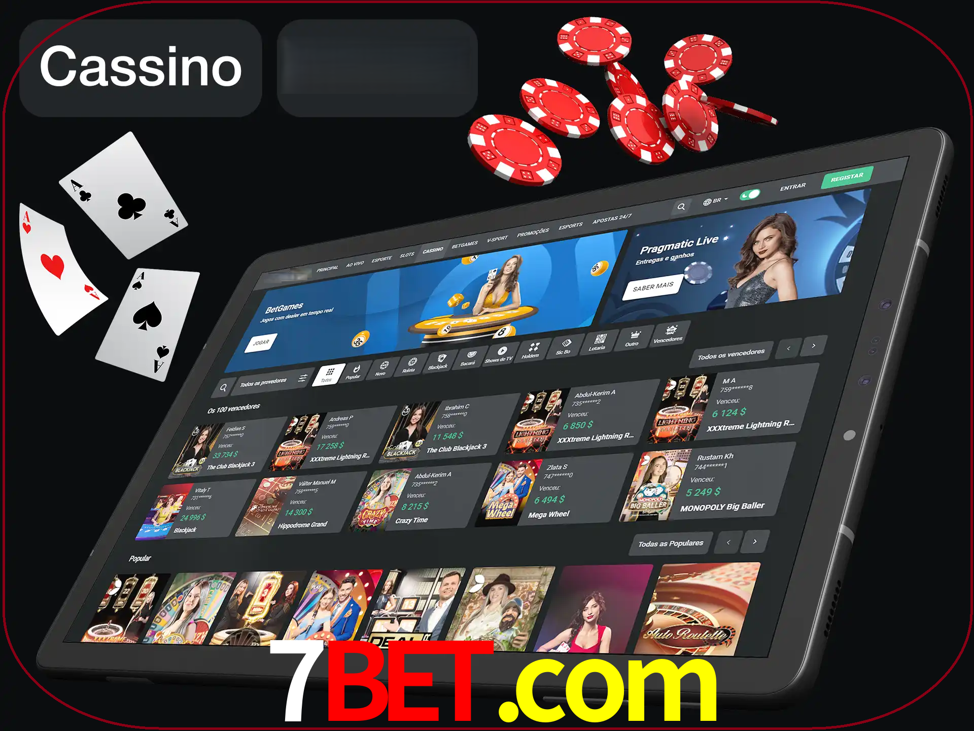 Jogue vários jogos de cassino em nosso cassino.