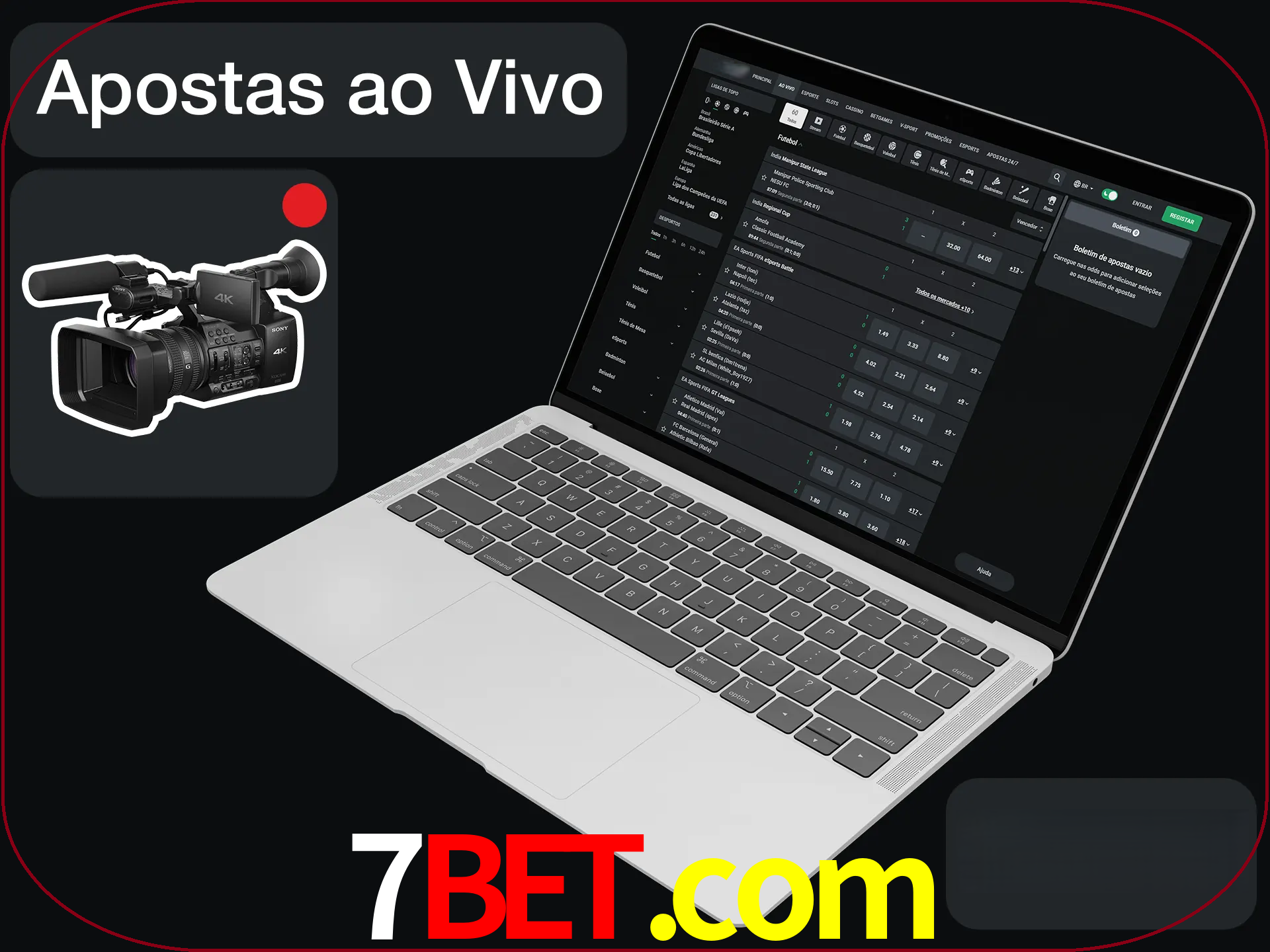 Aposte em formato ao vivo em nosso site.