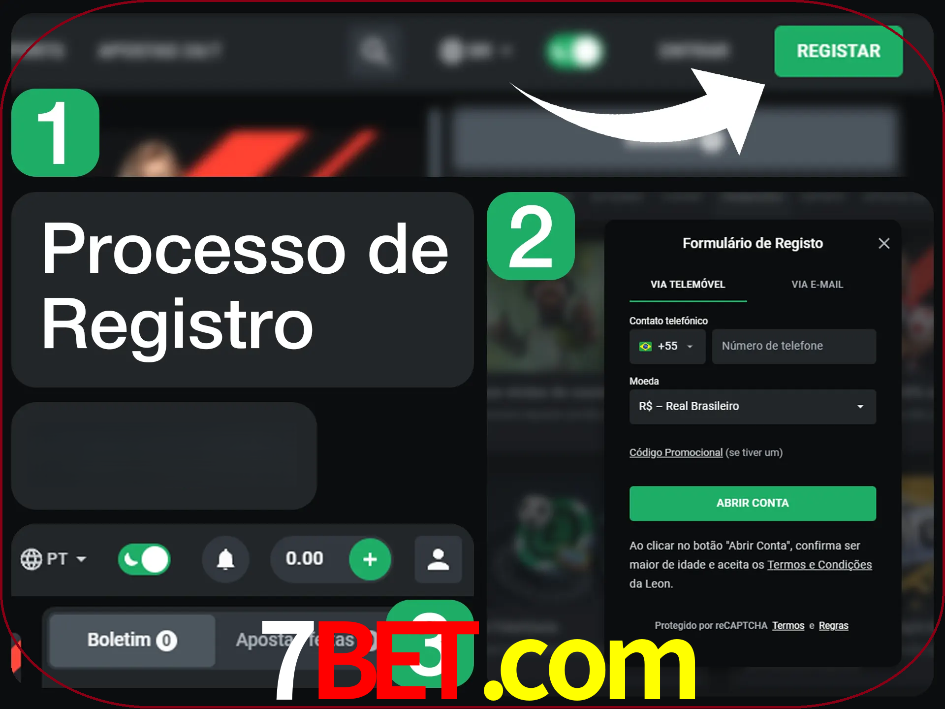 O processo de registro na LeonBet é simples.